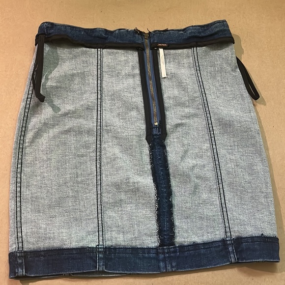 Free People - Modern Femme Two Tone Block Mini Skirt - Picture 7 of 8